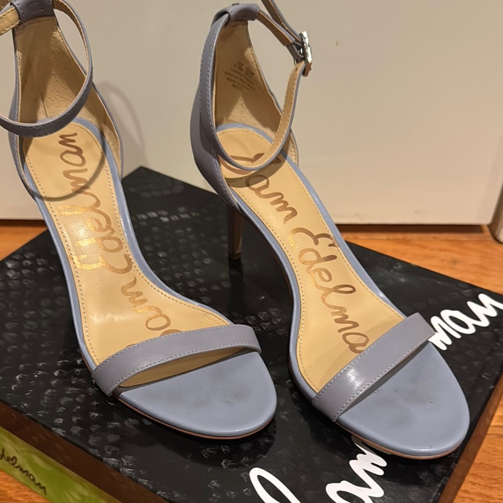 Sam Edelman Women's Grey Heeled Sandals - Picture 2 of 3